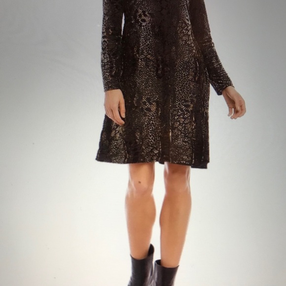 NWT Karen Kane Velvet Burnout Dress - Picture 2 of 11